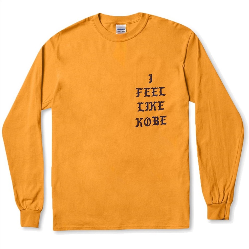 I Feel Like Kobe 🙏🏼 Kanye Yeezy Inspired long sleeve gold shirt